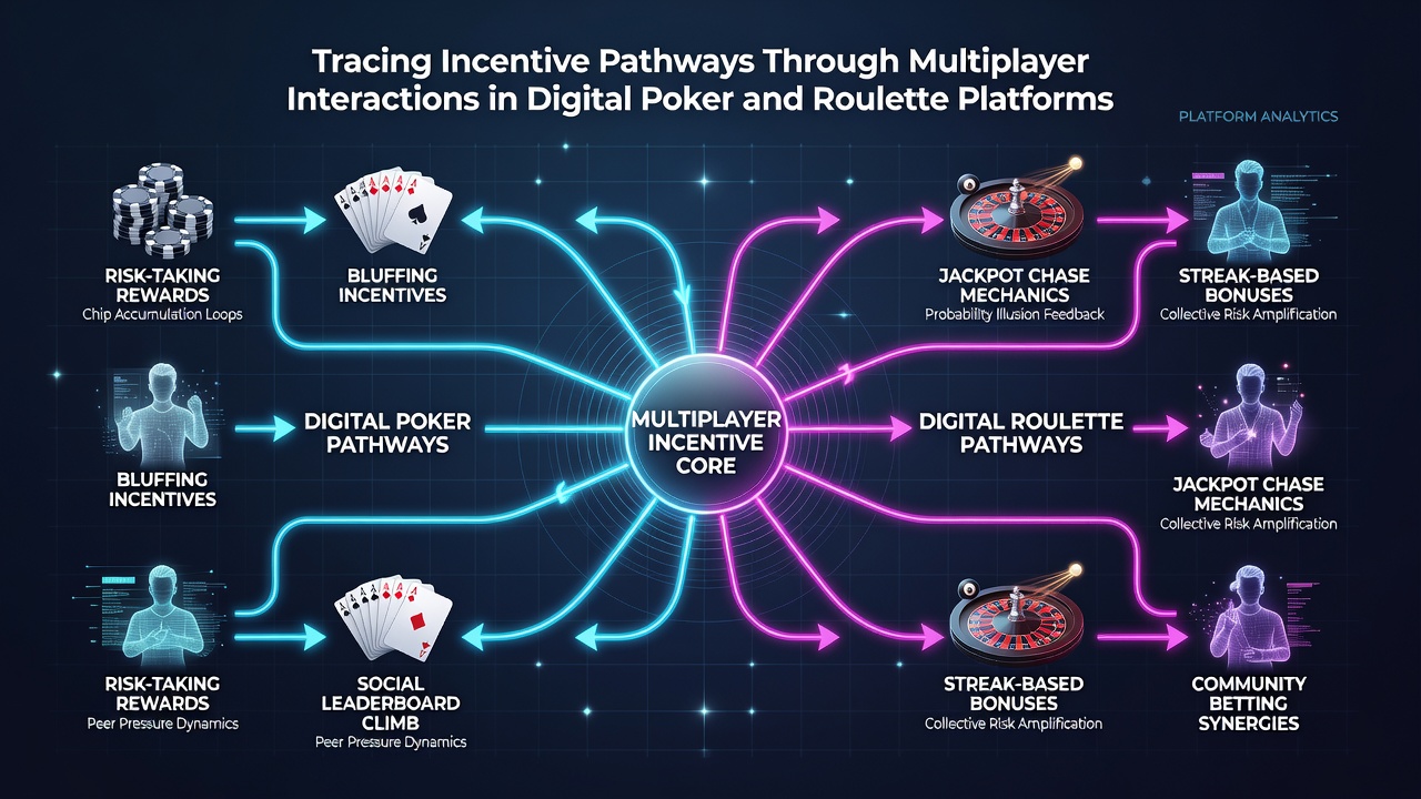 Darstellung von Multiplayer-Interaktionen und Incentive-Pfaden an digitalen Roulette-Tischen