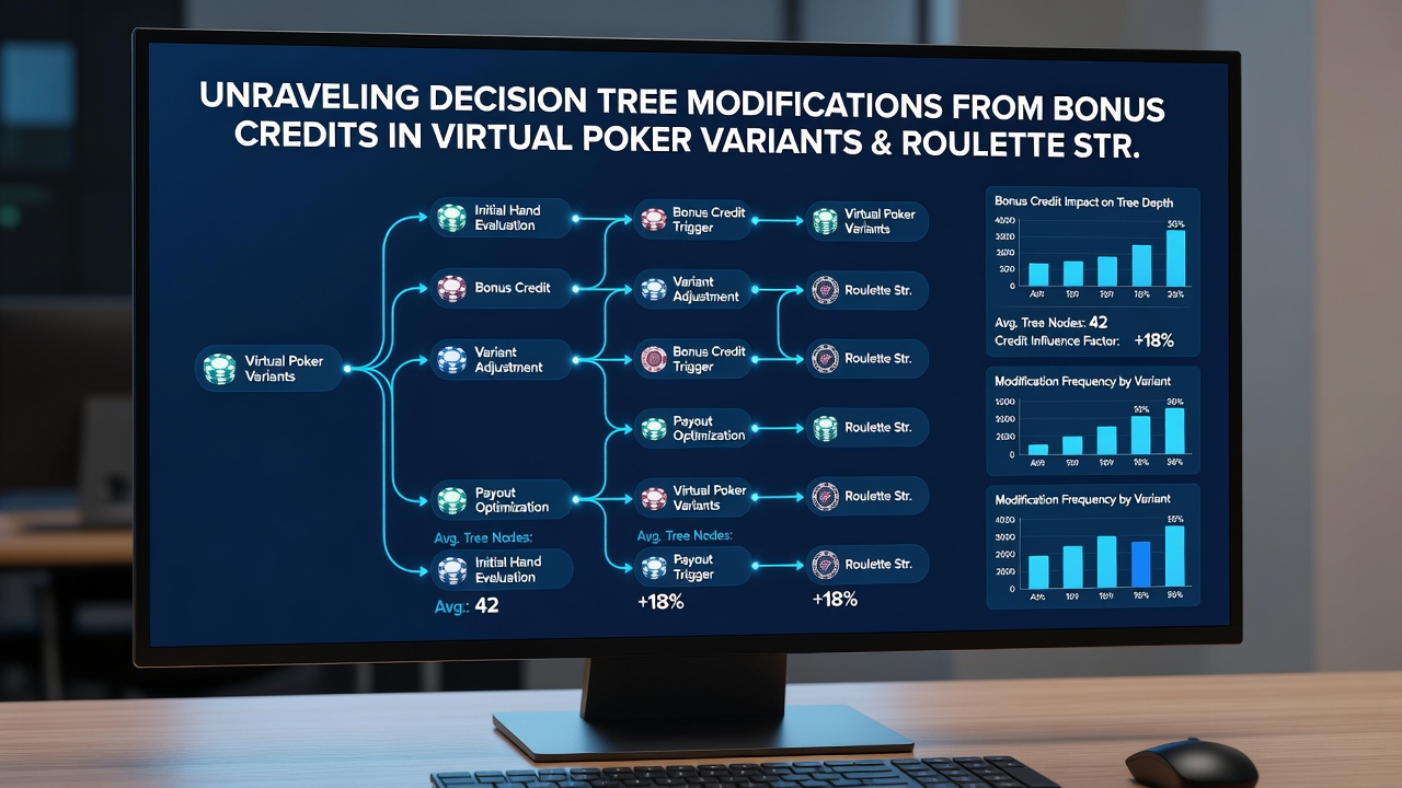 Detaillierte Darstellung modifizierter Entscheidungsbäume unter Einfluss von Bonuskrediten in Roulette- und Poker-Sessions